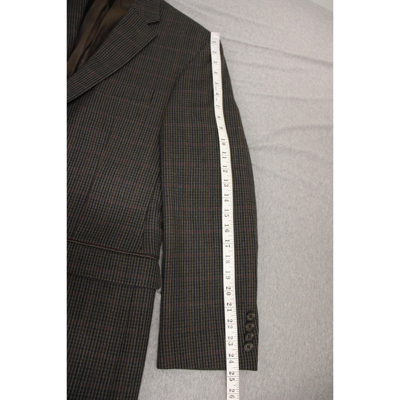 Lauren Ralph Lauren Blazer Mens 40R Gray Houndstooth 2 Button Single Breasted - Picture 8 of 10